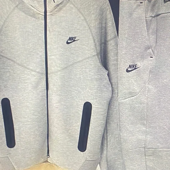 Nike Heather Gray Tracksuit with Black Details